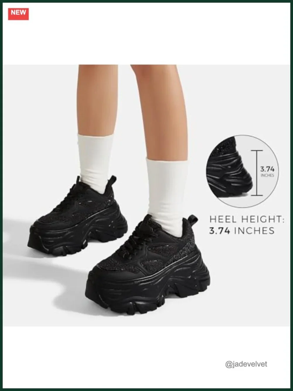 Chunky Rhinestone Sneakers, PU & Mesh, Lightweight Cushioned Lace-up Shoes